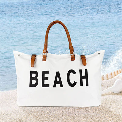 Προσαρμοσμένη Canvas Tote Bag 2023 Σχεδιασμός Μεγάλη τσάντα παραλίας για γυναίκες Αδιάβροχη και ανθεκτική στην άμμο