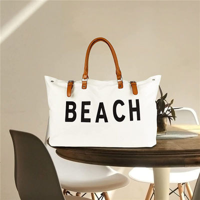 Προσαρμοσμένη Canvas Tote Bag 2023 Σχεδιασμός Μεγάλη τσάντα παραλίας για γυναίκες Αδιάβροχη και ανθεκτική στην άμμο