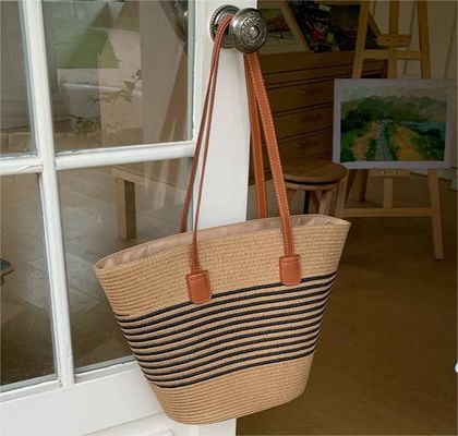 Νέα μόδα Μεξικό Γαλλικό καλάθι άχυρο Weave beach bags 2024 Tote bag για γυναίκες