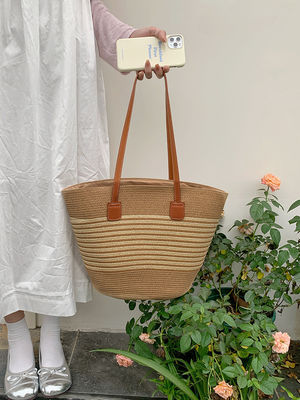 Νέα μόδα Μεξικό Γαλλικό καλάθι άχυρο Weave beach bags 2024 Tote bag για γυναίκες