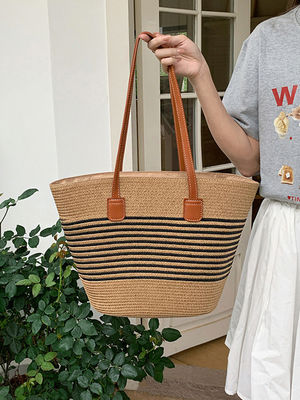 Νέα μόδα Μεξικό Γαλλικό καλάθι άχυρο Weave beach bags 2024 Tote bag για γυναίκες