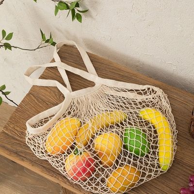 Μακροχειλινή τσάντα για ψώνια φρούτων και λαχανικών από βιολογικό βαμβάκι επαναχρησιμοποιούμενου
