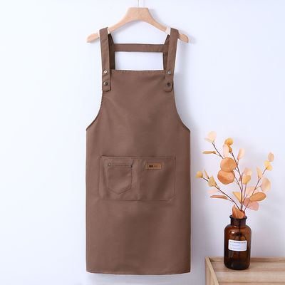 Μεταλλική εκτύπωση Custom Logo Ρυθμίσιμη Bib Canvas Chef Apron για γυναίκες Μαγείρεμα