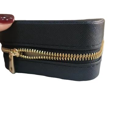 Εύκολο Custom Logo Δερμάτινο Φορέα Κρατητή Zipper φορητή τσάντα για την αποθήκευση κοσμημάτων