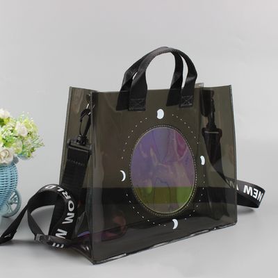 Προσαρμοσμένη χρωματική τσάντα PVC Tote για μοντέρνες και σαφείς ανάγκες αγορών