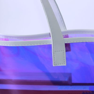 Διαφανής PVC τσάντα με ζελέ Ολογραφική τσάντα μόδας Shoulder Shopping πλαστική τσάντα για γυναίκες