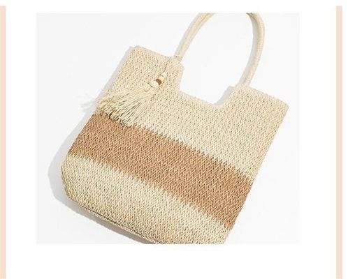Καλοκαιρινό Tote Raffia Straw Bag OEM/ODM Αποδεκτό για τη μόδα Κυρίες Crochet Beach Bag