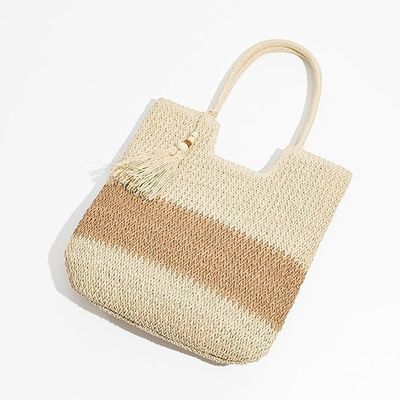 Καλοκαιρινό Tote Raffia Straw Bag OEM/ODM Αποδεκτό για τη μόδα Κυρίες Crochet Beach Bag