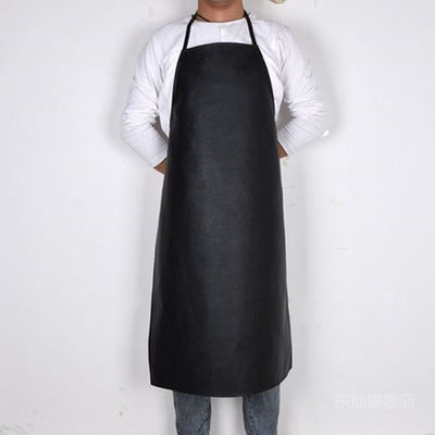 Προσαρμοσμένο Plain Long Bib PU Leather Cooking Kitchen Work Apron με αποδεκτό OEM / ODM