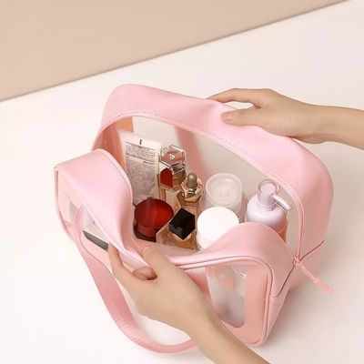 Κλειδωμένο με φερμουάρ Custom Pouch Beauty Makeup Bag με τυπωμένο λογότυπο και ταξιδιωτική καλλυντική τσάντα
