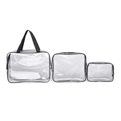 3-PC Crystal Clear Cosmetic Bag Set για ταξίδια και είδη τουαλέτας OEM/ODM Δικαιούται