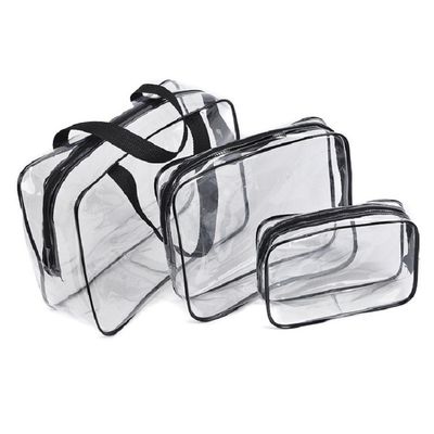 3-PC Crystal Clear Cosmetic Bag Set για ταξίδια και είδη τουαλέτας OEM/ODM Δικαιούται