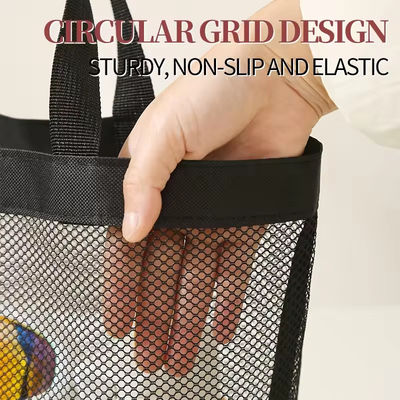 Καλοκαιρινό Essential Mesh Beach Tote Bag με πολλαπλές τσέπες και προσαρμοσμένο χρώμα