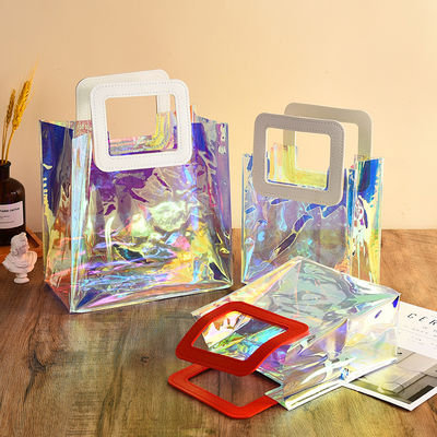 Ταξιδιωτική και εξόδου Laser Holographic Iridescent Pvc Shoulder Beach Tote Bag για Custom Logo