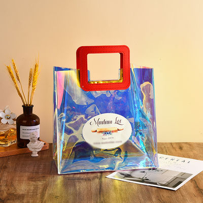 Ταξιδιωτική και εξόδου Laser Holographic Iridescent Pvc Shoulder Beach Tote Bag για Custom Logo