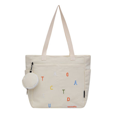 2023 Canvas Tote Shoulder Bag για ευγενική γυναίκα μεσαίου μήκους 30-50cm προσαρμοσμένο χρώμα