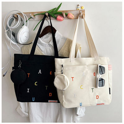 2023 Canvas Tote Shoulder Bag για ευγενική γυναίκα μεσαίου μήκους 30-50cm προσαρμοσμένο χρώμα