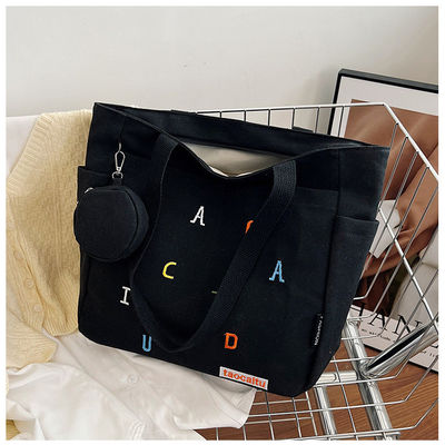 2023 Canvas Tote Shoulder Bag για ευγενική γυναίκα μεσαίου μήκους 30-50cm προσαρμοσμένο χρώμα