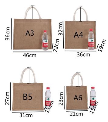 Μόδας Γυναικεία Λινή τσάντα επαναχρησιμοποιήσιμη ταξιδιωτική λαβή Tote Jute τσάντα για αγορές δώρων