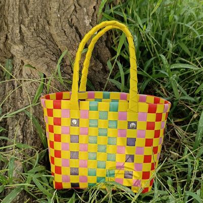 Περιβαλλοντικά φιλικές γυναίκες Τρίγωνο Straw Raffia τσάντα για τα ταξίδια και την έξοδο
