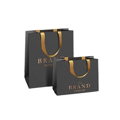 Λούξυ ρούχα λιανική πώληση δώρο ψώνια μαύρα κοσμήματα χαρτοσακούλα με προσαρμοσμένο χρώμα