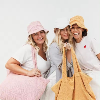 Γυναικείο στυλ Soft-loop Custom Terry Cloth Toweling Μεγάλη τσάντα για γυμναστήριο Νυχτερινή διαμονή και παραλία