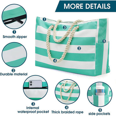 Μεγάλο Custom Logo Tote Bag Ανακυκλωμένο βαμβακερό καμβά ύφασμα για επαναχρησιμοποιήσιμα καταστήματα τροφίμων