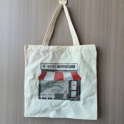 Καμβά ψώνια με λογότυπα απλή εξατομικευμένη υπολίμανση κενά λευκή σακούλα από πολυεστέρα