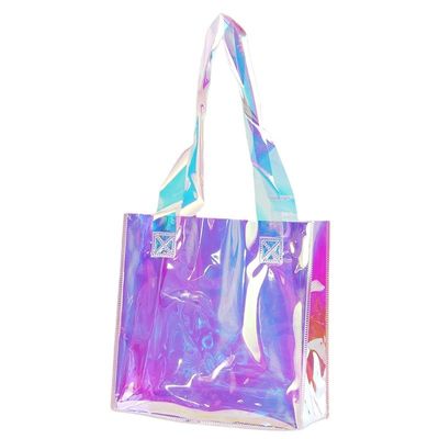 Μεσαία ζούτα Custom PVC Laser Bag για ανακυκλωμένο πλαστικό Διαφανές Ολογραφικό Εμπορικό