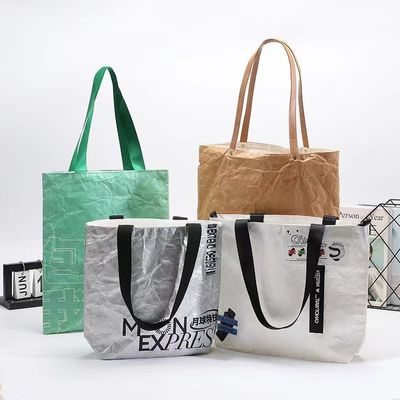 Προσαρμοσμένη Μεγάλη χωρητικότητα Tote Bag Sopping Bag Eco Friendly Waterproof Dupont Χάρτινη τσάντα
