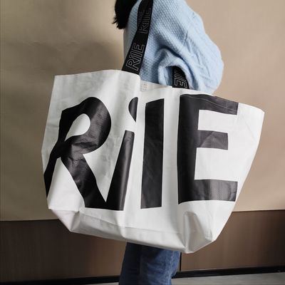Προσαρμοσμένο λογότυπο εκτύπωση PP Woven Tote Bag για την προώθηση της μελέτης ταξιδιών στην παραλία