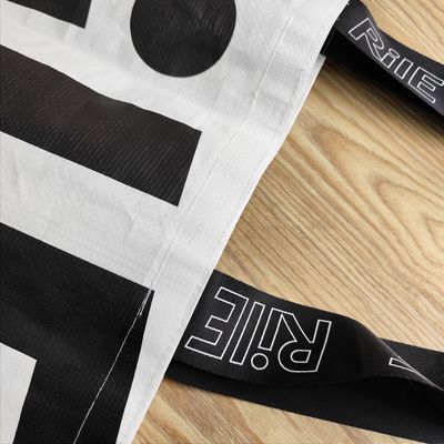Προσαρμοσμένο λογότυπο εκτύπωση PP Woven Tote Bag για την προώθηση της μελέτης ταξιδιών στην παραλία