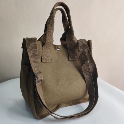Προσαρμοσμένο λογότυπο εκτύπωση Crossbody Canvas τσάντα Mini Tote ψώνια τσάντα τσάντα με μεγάλη χωρητικότητα
