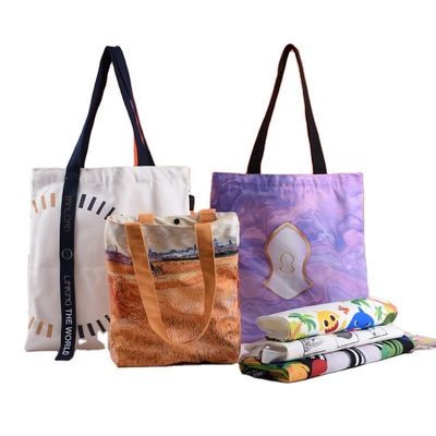 Υψηλισμός Tote σακούλες Custom Logo εκτυπωμένο για επαναχρησιμοποιήσιμη μεγάλη χωρητικότητα σακούλα καμβά