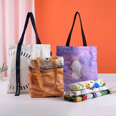 Υψηλισμός Tote σακούλες Custom Logo εκτυπωμένο για επαναχρησιμοποιήσιμη μεγάλη χωρητικότητα σακούλα καμβά