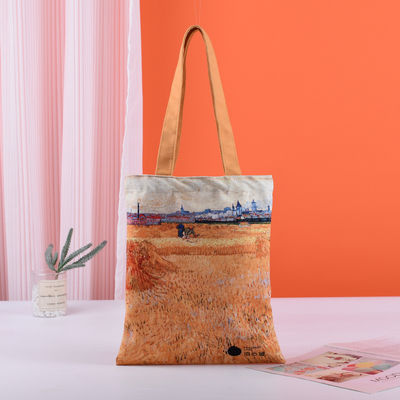 Υψηλισμός Tote σακούλες Custom Logo εκτυπωμένο για επαναχρησιμοποιήσιμη μεγάλη χωρητικότητα σακούλα καμβά