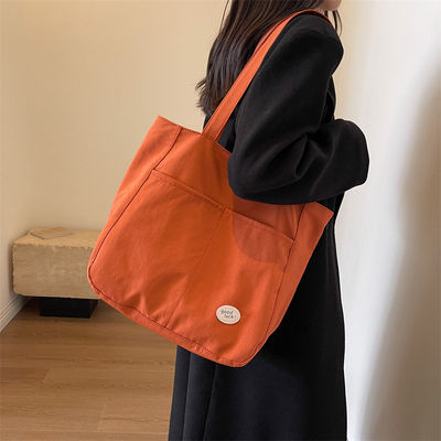 Επαναχρησιμοποιήσιμα Custom Logo Τυπωμένα Tote Bags για Canvas Cotton Full Color Shopping School Bag