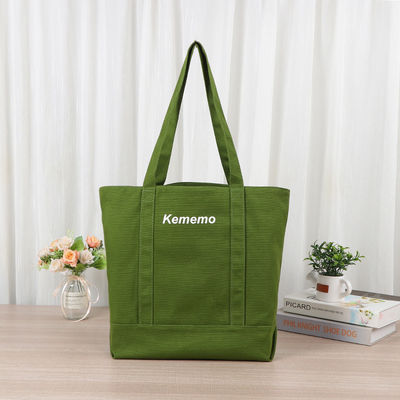 Επαναχρησιμοποιήσιμα Custom Logo Τυπωμένα Tote Bags για Canvas Cotton Full Color Shopping School Bag