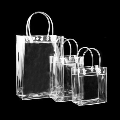 Ανοιχτό Κλείσιμο Προσαρμοσμένο Διαφανές PVC Packaging Bag για Διαφανή Μεγάλο PVC Tote Δώρα Ταξίδι