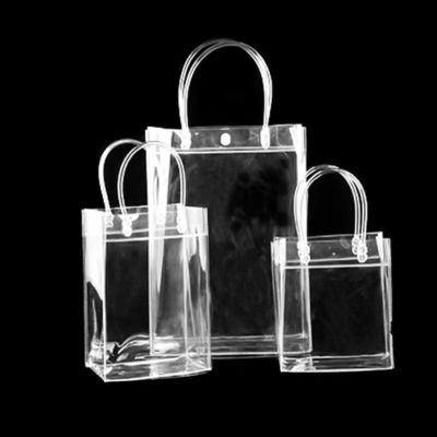 Ανοιχτό Κλείσιμο Προσαρμοσμένο Διαφανές PVC Packaging Bag για Διαφανή Μεγάλο PVC Tote Δώρα Ταξίδι