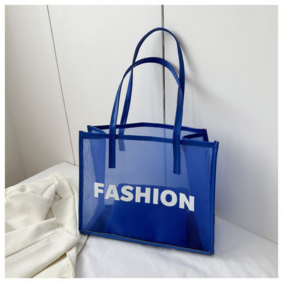 Προσαρμοσμένη Eco Shopping Bag Προσαρμοσμένο σχεδιασμό με λογότυπο Επαναχρησιμοποιήσιμη σακούλα για παραλία από νάιλον