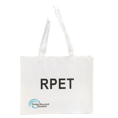 Προσαρμοσμένη τσάντα ανακύκλωσης RPET με αναδιπλούμενο οικολογικό σχέδιο και υλικό RPET