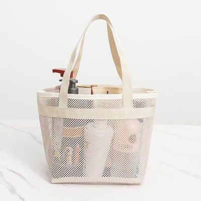 Προσαρμοσμένο Logo Mesh Toiletry Bag Eco Shopping Bag με Zipper Μικρή σακούλα από Nylon Mesh