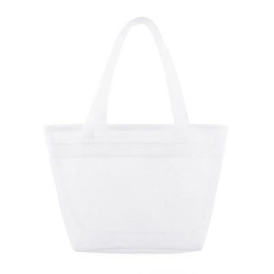 Προσαρμοσμένο Logo Mesh Toiletry Bag Eco Shopping Bag με Zipper Μικρή σακούλα από Nylon Mesh