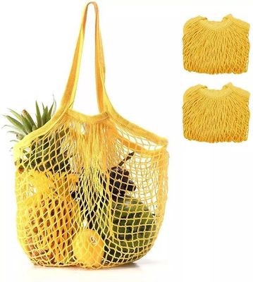 Προσαρμοσμένο λογότυπο Eco Organic Cotton Mesh Net Επαναχρησιμοποιήσιμη τσάντα για ψώνια για φρούτα και λαχανικά