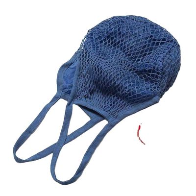 Προσαρμοσμένο λογότυπο Eco Organic Cotton Mesh Net Επαναχρησιμοποιήσιμη τσάντα για ψώνια για φρούτα και λαχανικά