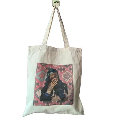 Προσαρμοσμένη χρωματική ψώνια Canvas Tote τσάντα με εξατομικευμένη εκτύπωση και χειριζόμενο στυλ
