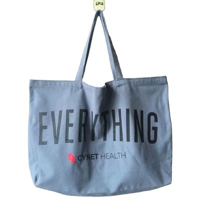 Μεγάλη χωρητικότητα Shoulder Shopping Canvas Tote Bag με προσαρμοσμένο χρώμα και τυπωμένο λογότυπο