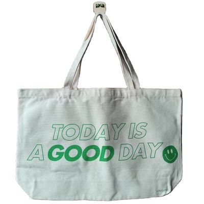 Μεγάλη χωρητικότητα Shoulder Shopping Canvas Tote Bag με προσαρμοσμένο χρώμα και τυπωμένο λογότυπο