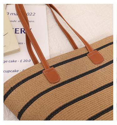 Χειροποίητο Raffia Straw Beach Bag για Unisex Summer Bucket Tote Style Basket